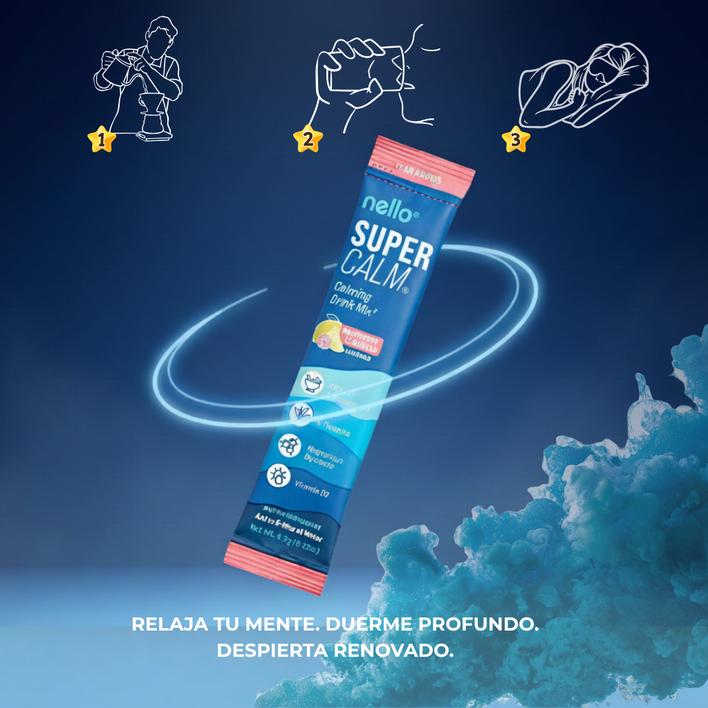 SuperCalm 4 en 1 - Duerme mejor, sin estres, duerme feliz y contento